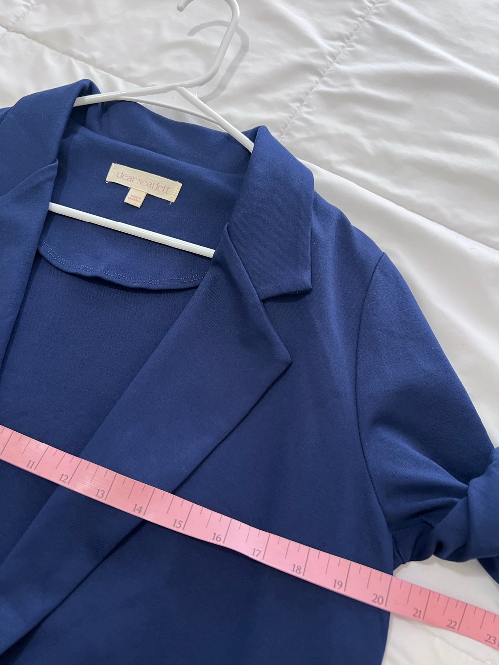 Scarlett Women's Open-Front Blue Blazer Jacket size M - Picture 14 of 15